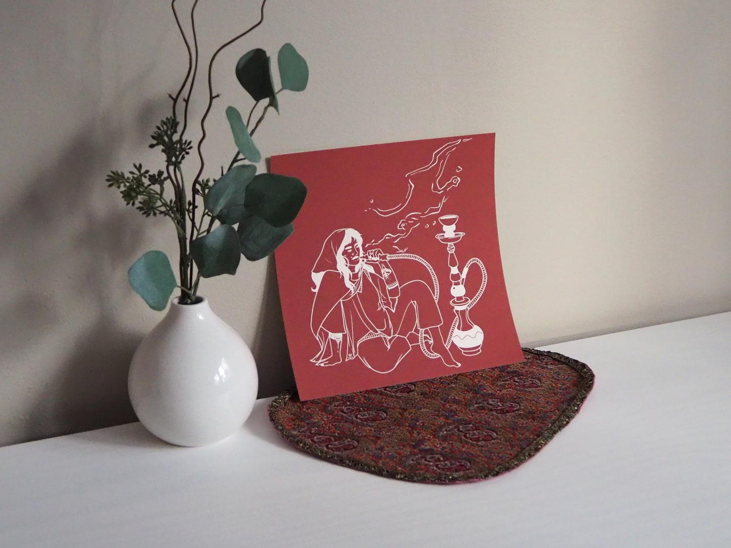 Ghelyoon Girl Print - BURGUNDY