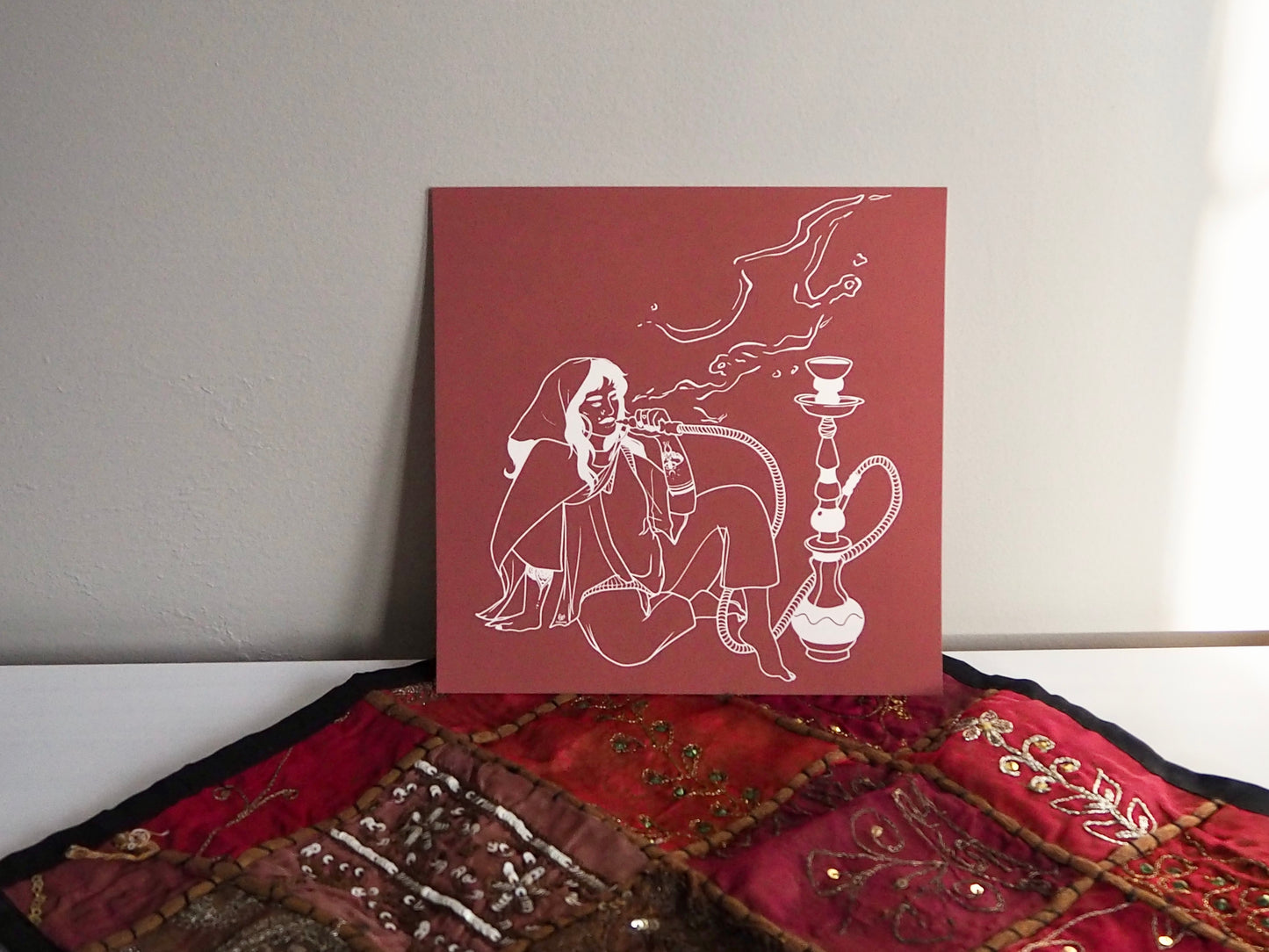 Ghelyoon Girl Print - BURGUNDY