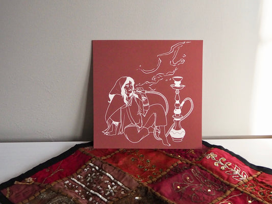 Ghelyoon Girl Print - BURGUNDY