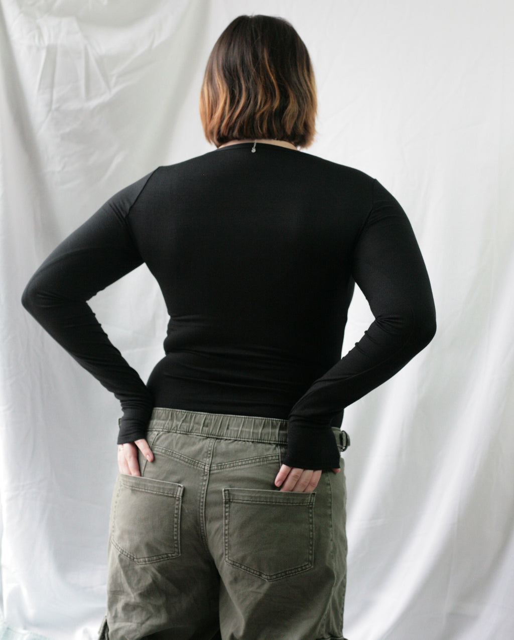 SMOOTH & SEXY LONG SLEEVE HENLEY - Black